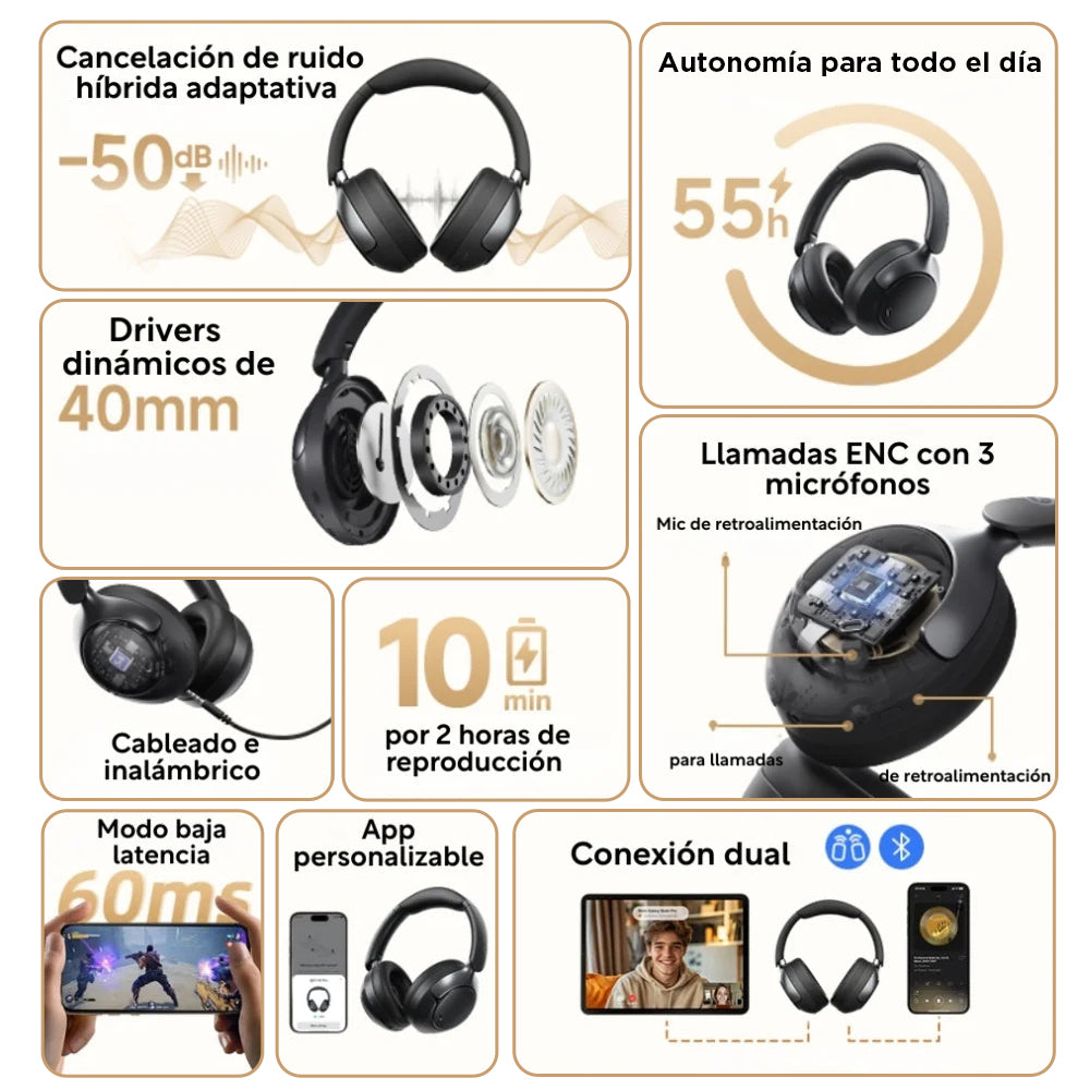 Audífonos Inalámbricos QCY H3 Pro - Imagen 2