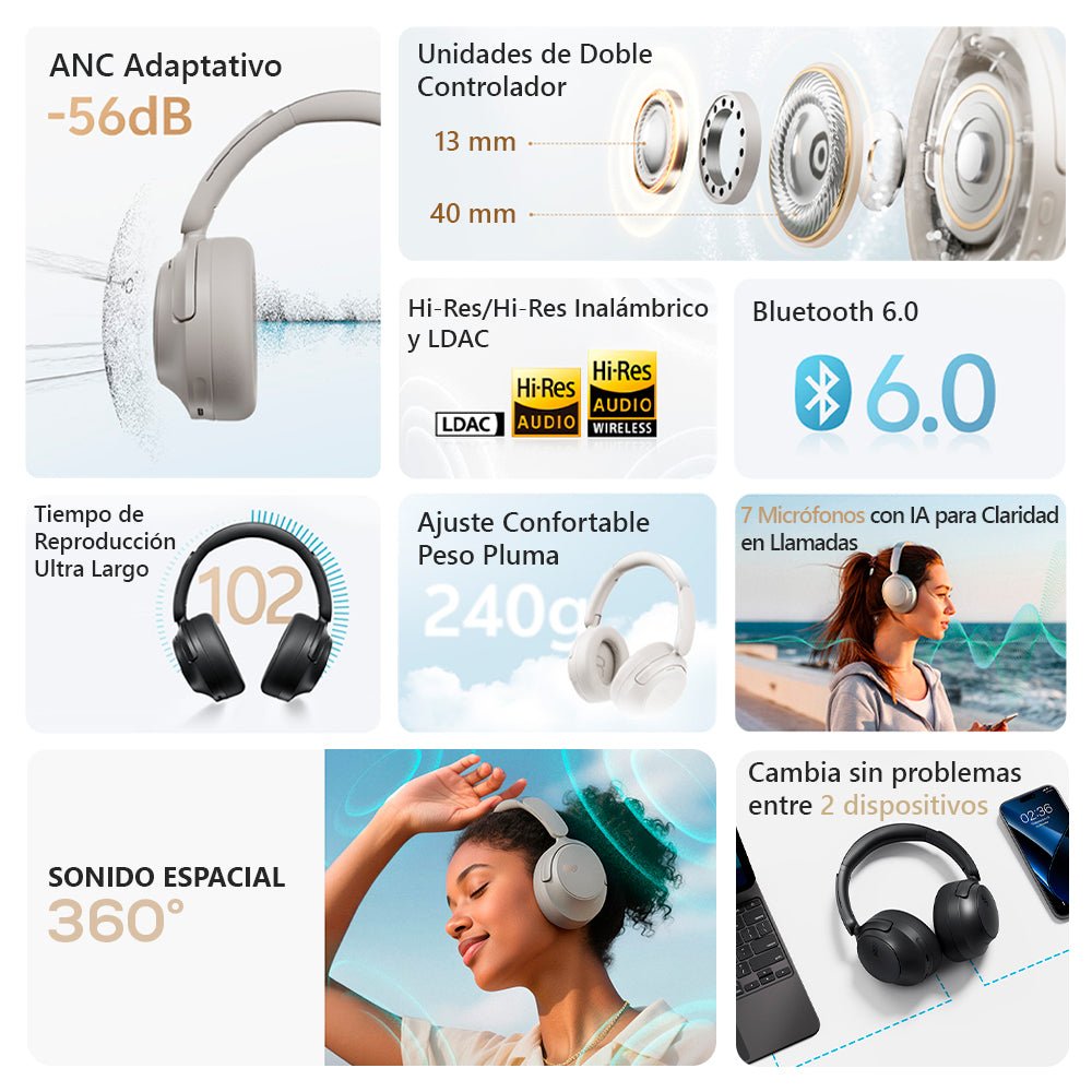 Audífonos Inalámbricos QCY H3S + Case QCY STD - Imagen 2