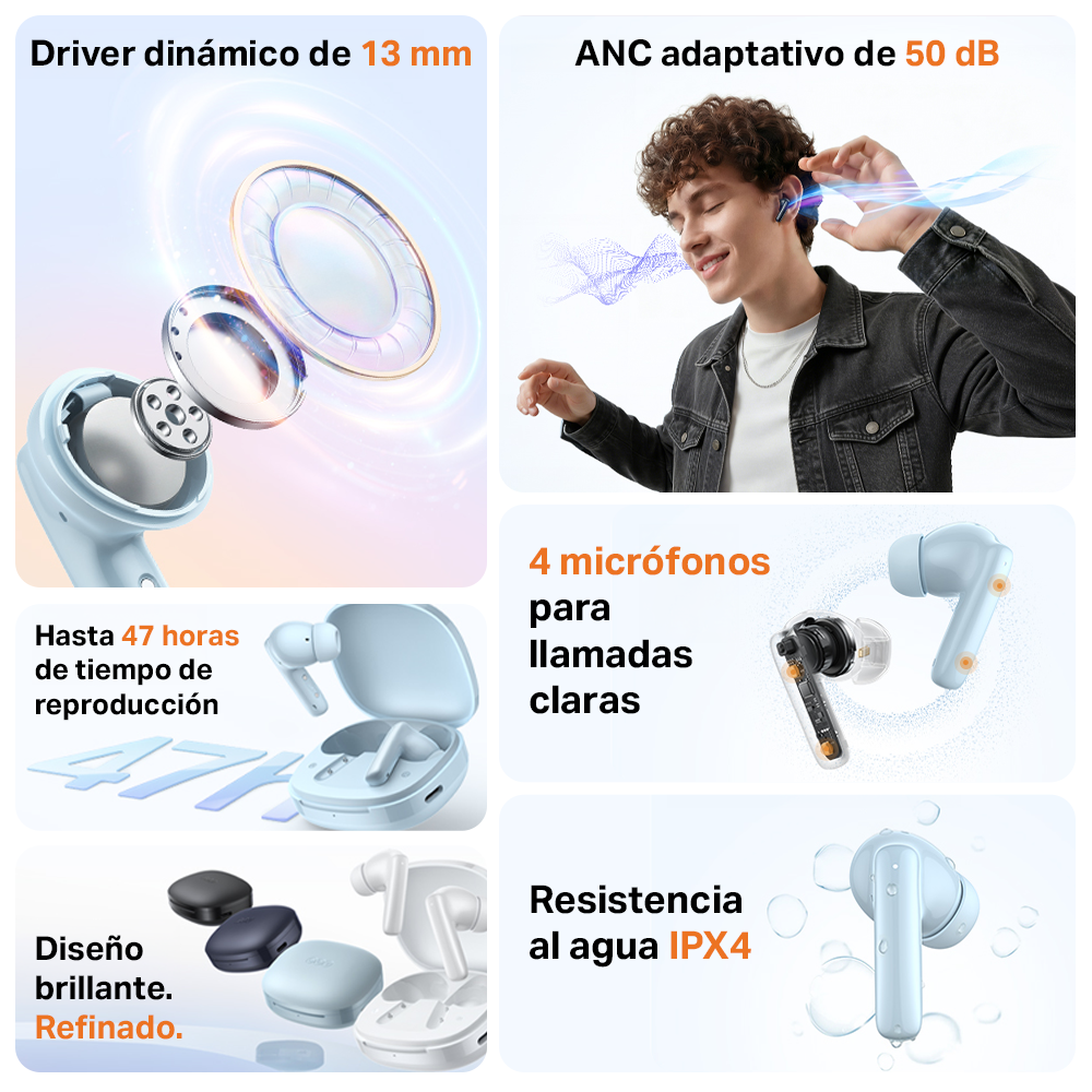 Audífonos Inalámbricos QCY T13 Pro - Imagen 2