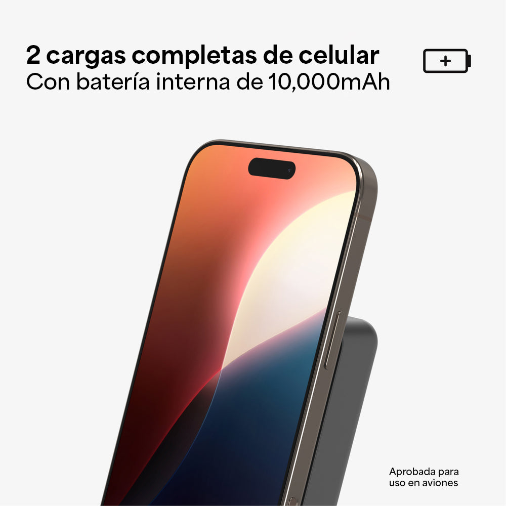 Batería portátil mophie powerstation inalámbrica Qi2 de 15W con batería de 10,000mAh - Imagen 2