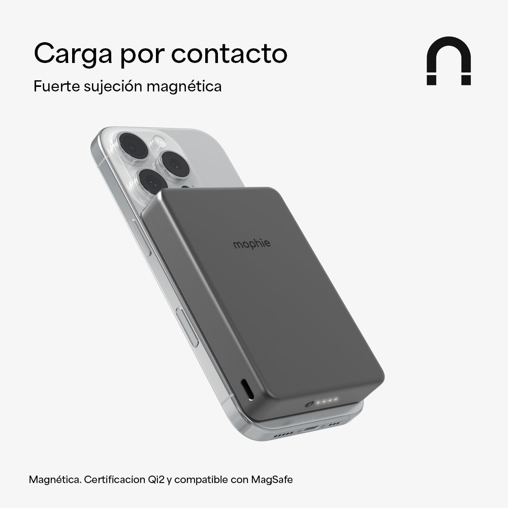 Batería portátil mophie powerstation inalámbrica Qi2 de 15W con batería de 10,000mAh - Imagen 3