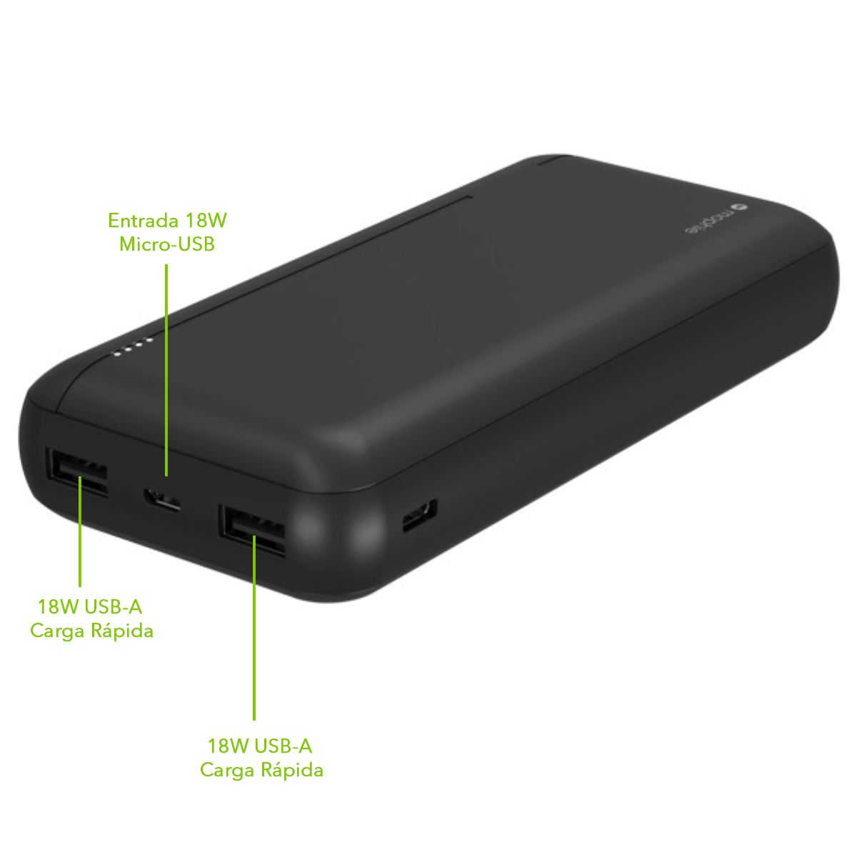 Batería portátil powerstation de 20.000mAh USB-C PD y USB-A - Imagen 3