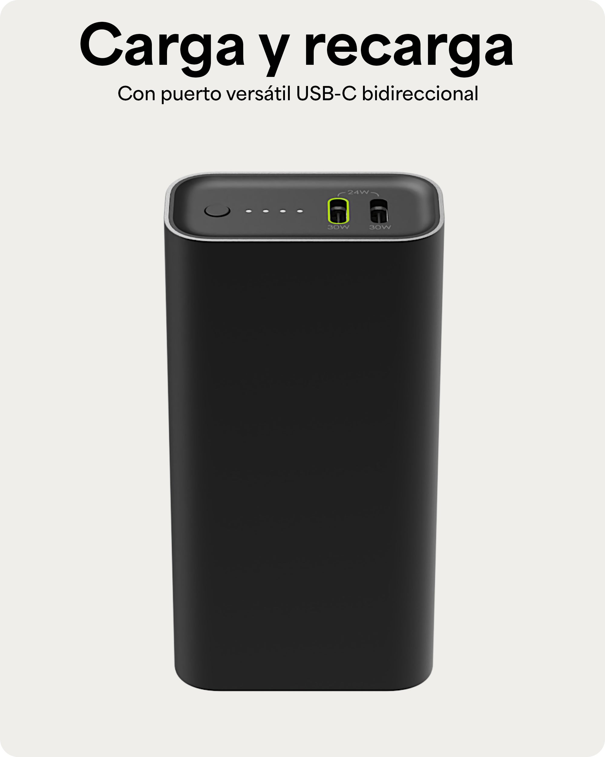 Batería Portátil Powerstation Universal 10k - Power Bank USB-C (Gen 3) - Imagen 3
