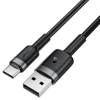 Cable de Carga 3A y Datos Acefast C22-04 USB-A a USB-C – Aleación de Aluminio, 1.2m