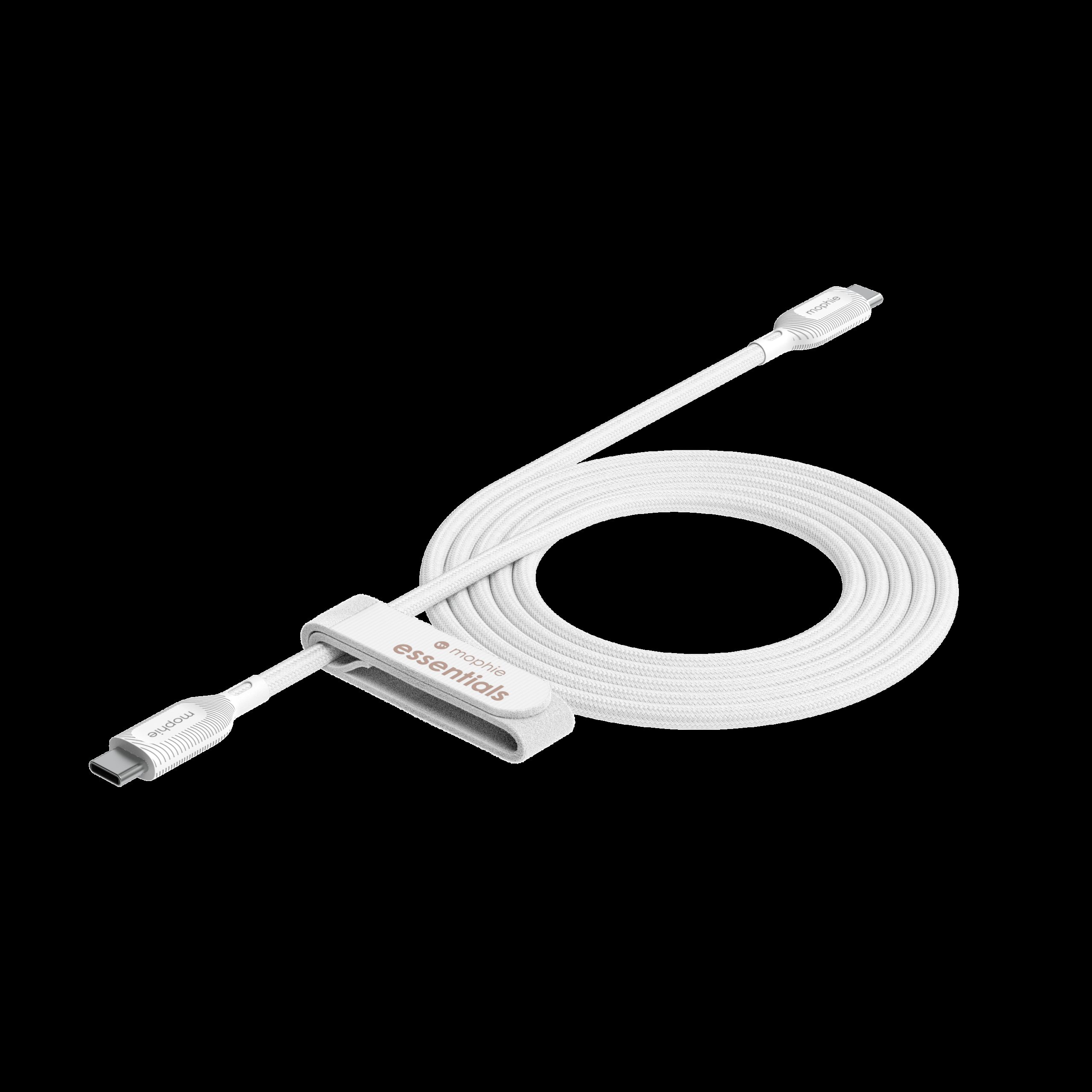 Cable de carga mophie USB-C a USB-C 2 metros hasta 60W de carga - Blanco - Imagen 2