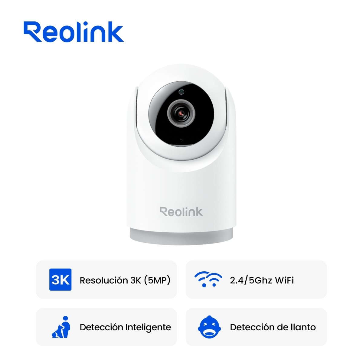 Cámara Reolink E331 Wifi 5MP, 360° Detección de Personas Y Mascotas