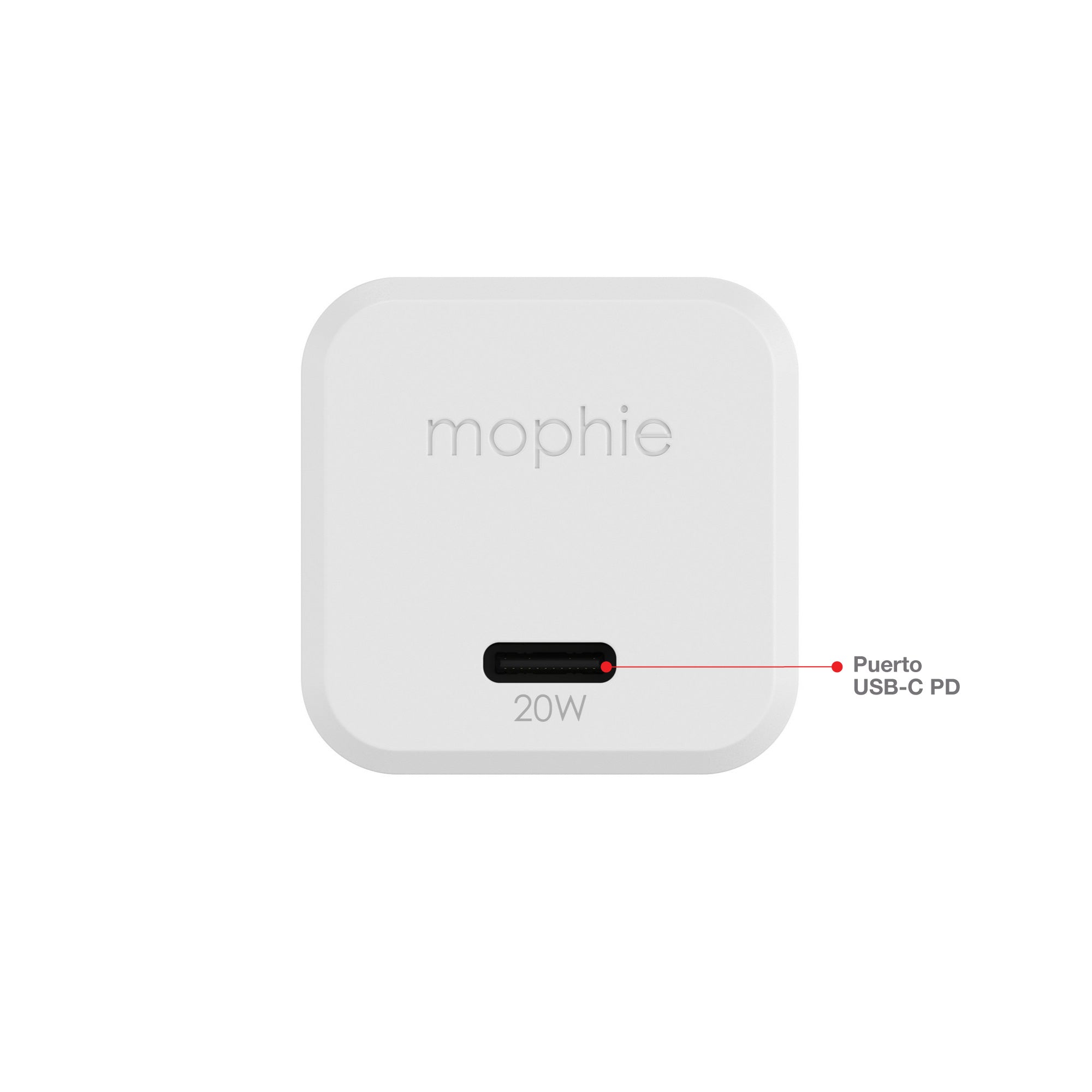 Cargador de Pared mophie USB-C de carga rápida GaN hasta 20W para smartphones y tabletas - Imagen 2