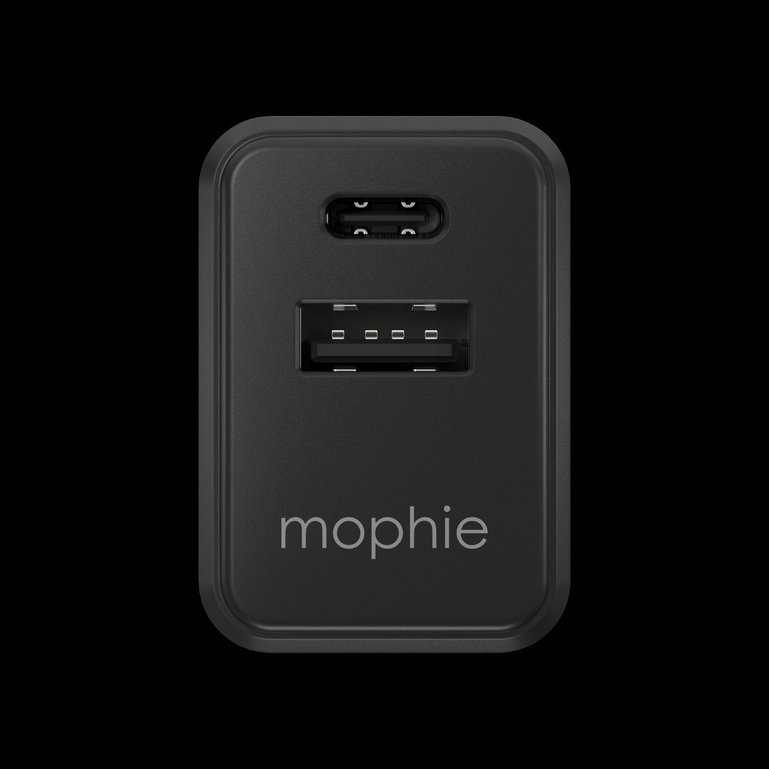 Cargador de pared mophie de 30W PD con puertos USB-C y USB-A Negro - Imagen 3