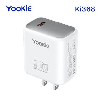 Cargador de Pared Yookie USB-C 30W carga rápida color Blanco