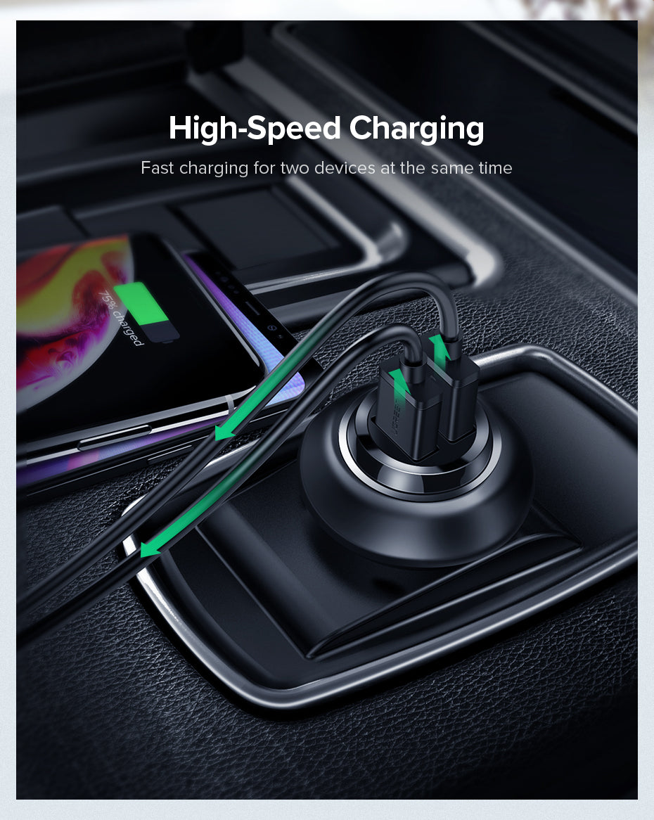 Cargador para carro Ugreen USB-A de 24W - Imagen 2