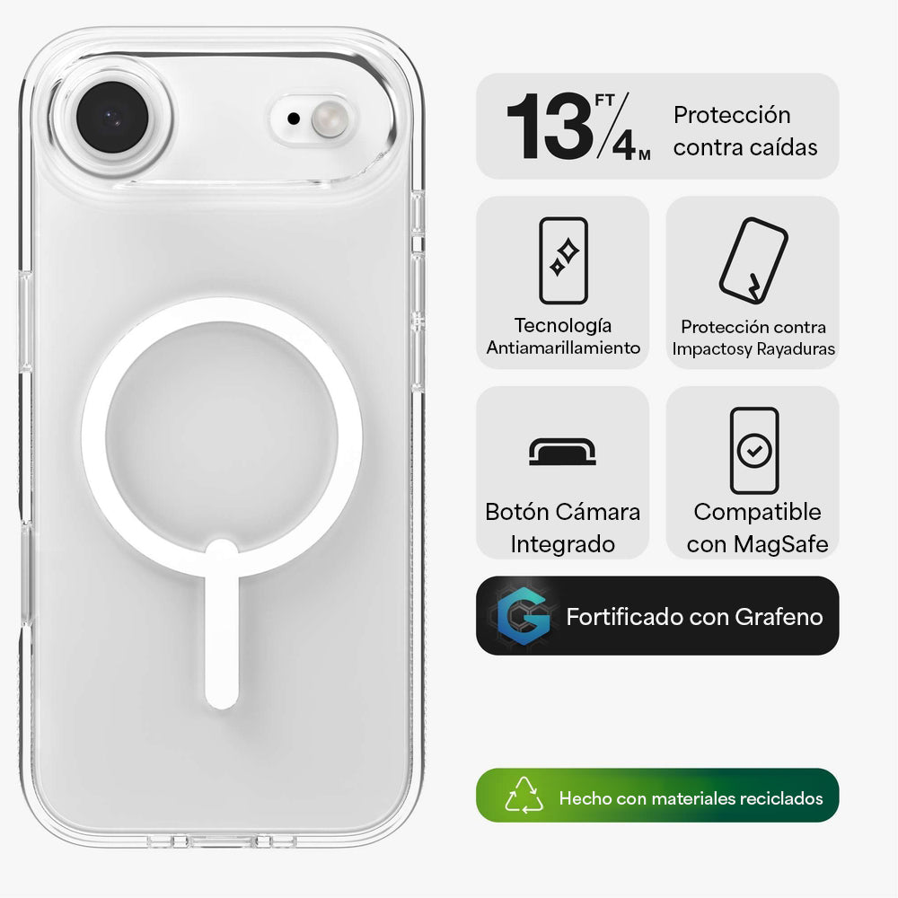 Case ZAGG Crystal Palace Snap iPhone Air con Botón para Cámara y MagSafe - Imagen 2