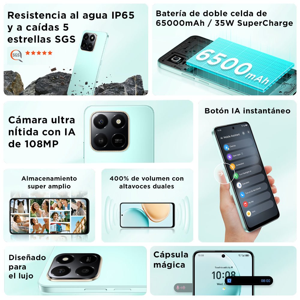 Celular Honor X7D 4G 6GB RAM + 256GB - Imagen 2
