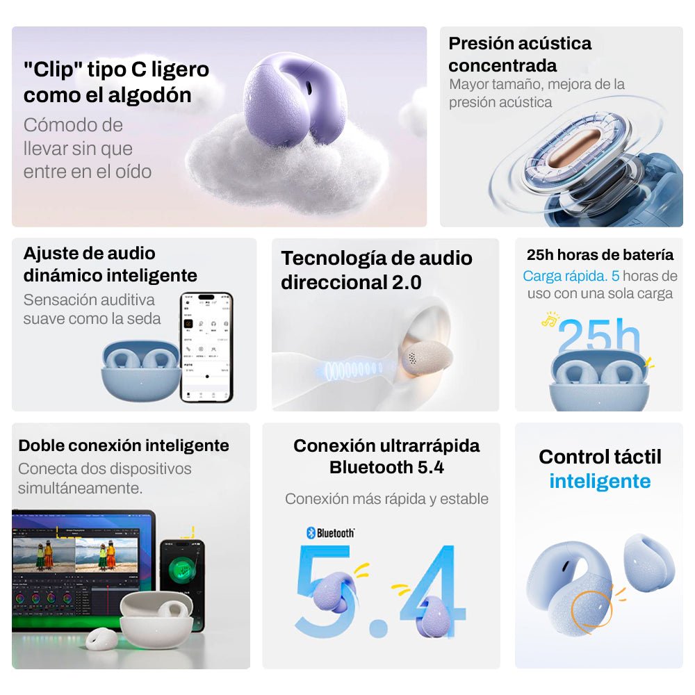 Combo QCY audífonos over-ear H3 + audífonos Crossky C10 - Imagen 2