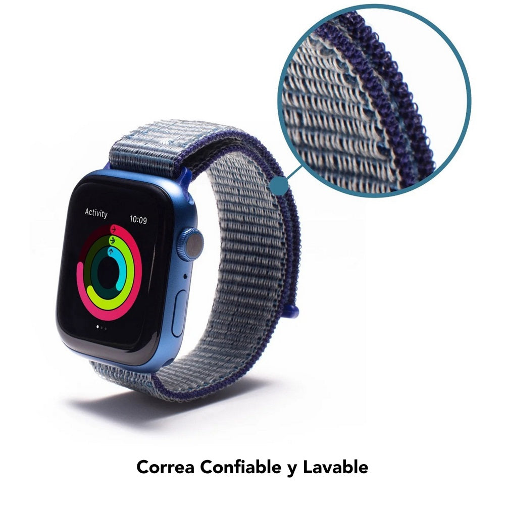 Correa de reloj deportiva Gear4 para Apple Watch de 45/44/42mm - Azul Marino - Imagen 3