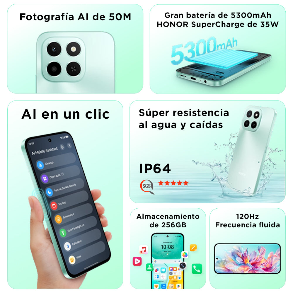 Celular Honor X6C 256GB + 6GB RAM - Imagen 2