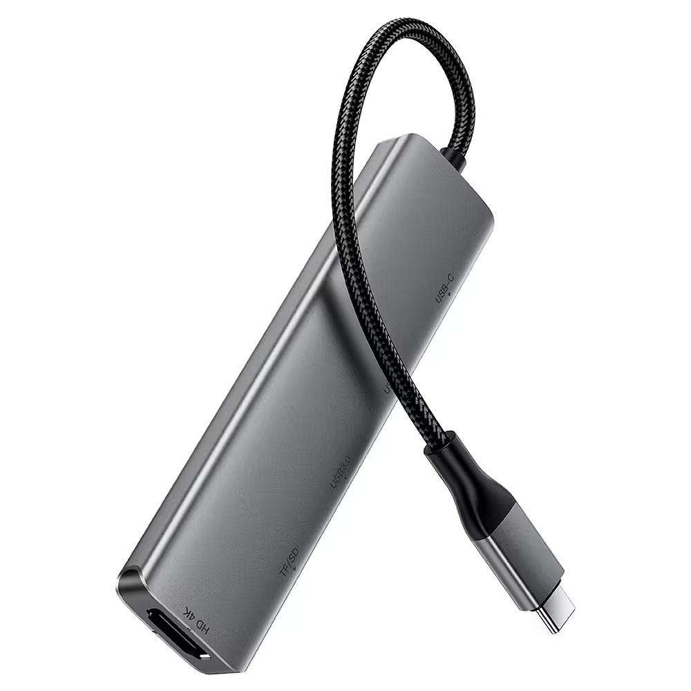 Hub 6 en 1 Acefast J18 USB-C – Estación de Acoplamiento con HDMI 4K y Puertos USB - Imagen 2