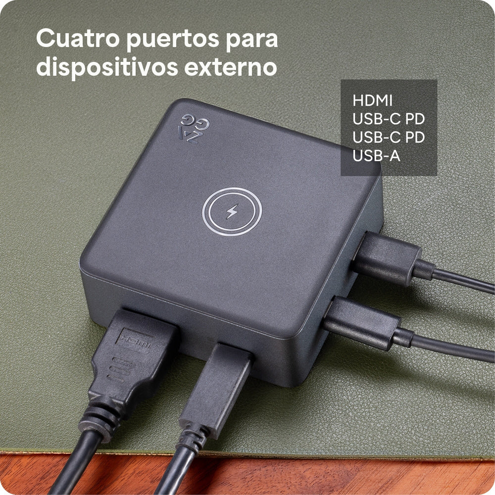 Hub adaptador ZAGG 4 puertos: USB-C PD, USB-C, USB-A, y HDMI - Imagen 3