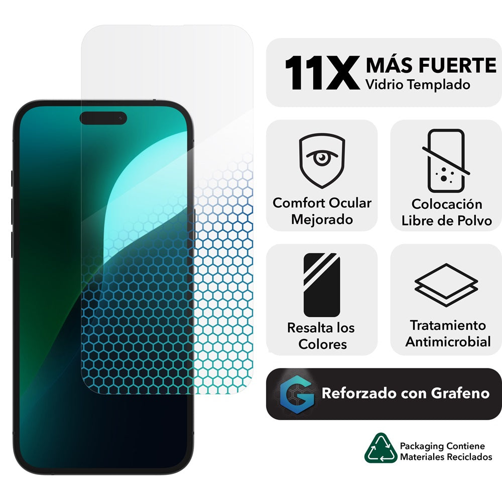 Protector de Pantalla ZAGG Glass XTR4 para iPhone 16 Plus/15 Plus - Transparente - Imagen 2