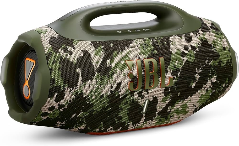 Parlante Bluetooth JBL Boombox 4 Camuflado | hasta 34 Horas de Batería | AI Sound Boost | JBL Pro Sound | Auracast | Resistente al Agua Polvo IP68 - Imagen 3