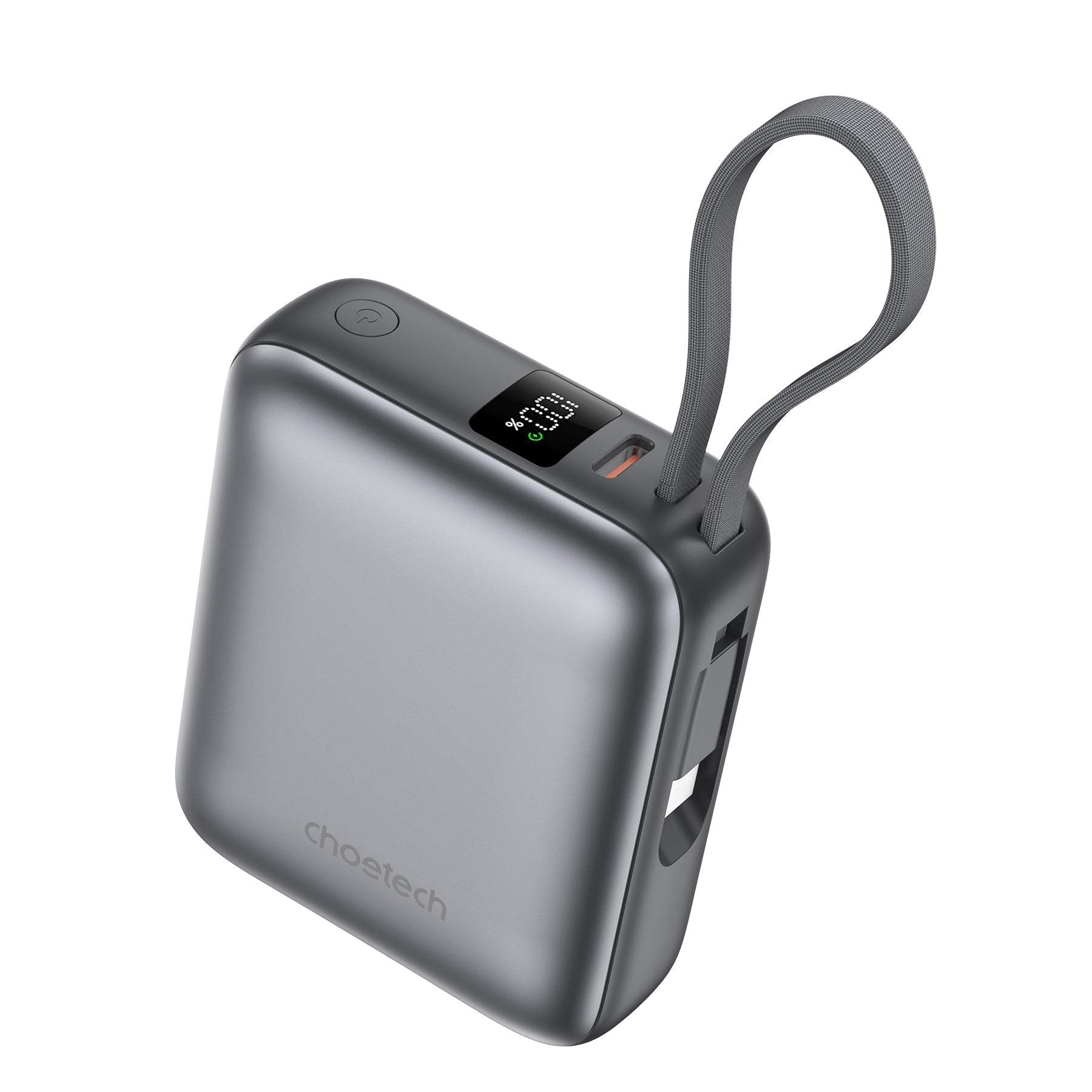 Power Bank Choetech 10000mAh 35W Mini Cargador Rápido USB-C Gris - Imagen 2