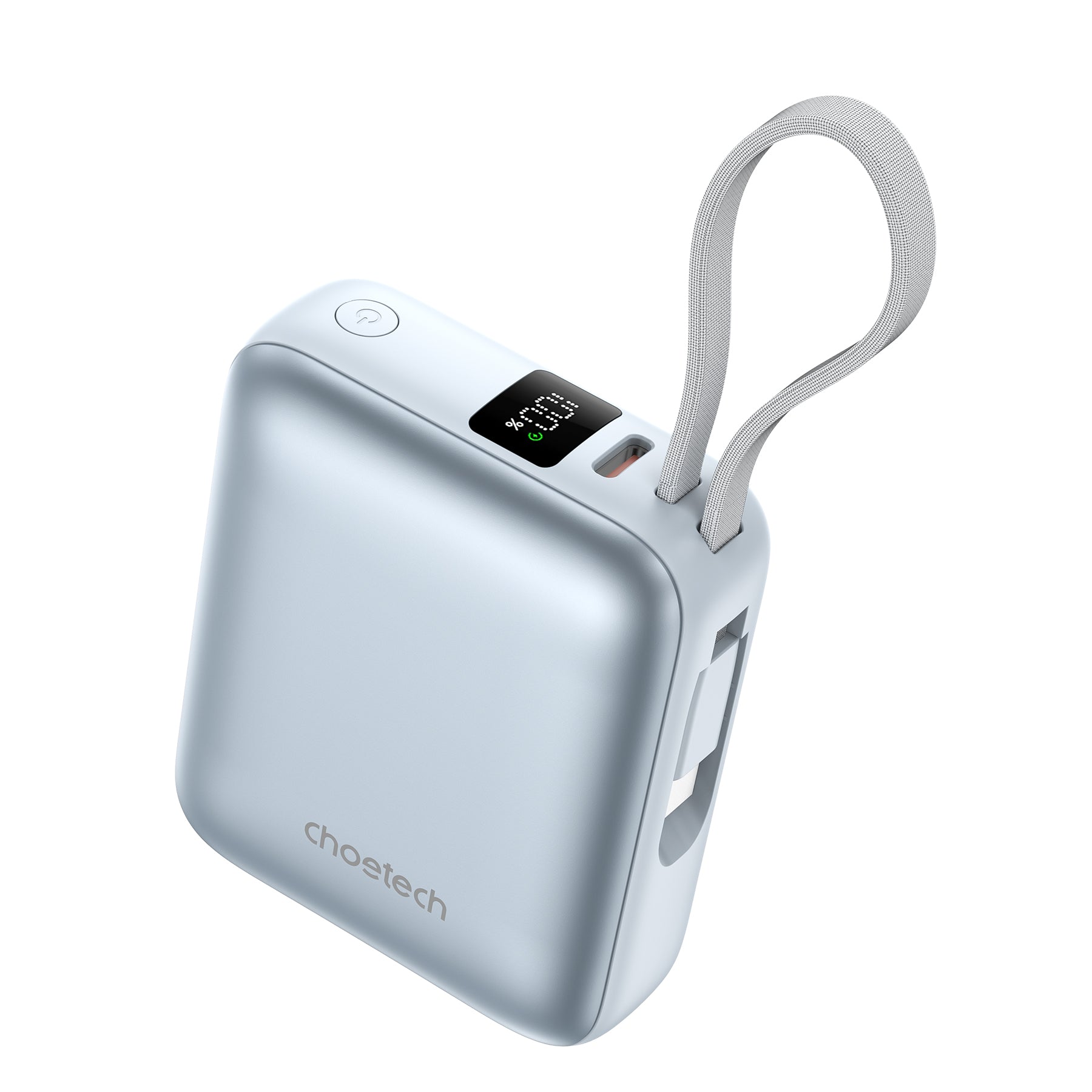 Power Bank Choetech 10000mAh 35W Mini Cargador Rápido USB-C Celeste - Imagen 2