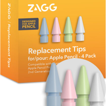 Puntas de respuesto ZAGG para Apple Pencil - set de 4 unidades de colores
