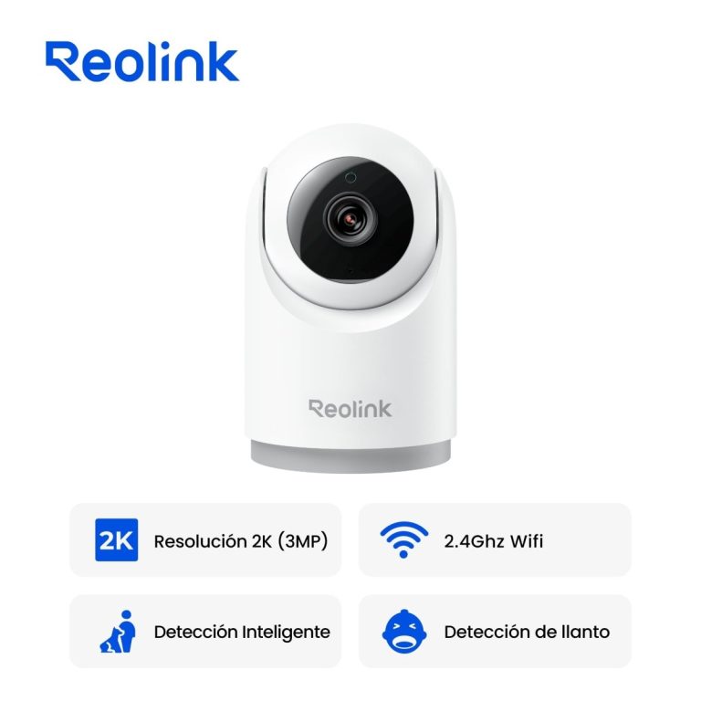 Reolink – Cámara E321 Wifi 3 Mp, 360° Para Personas Y Mascotas Blanco
