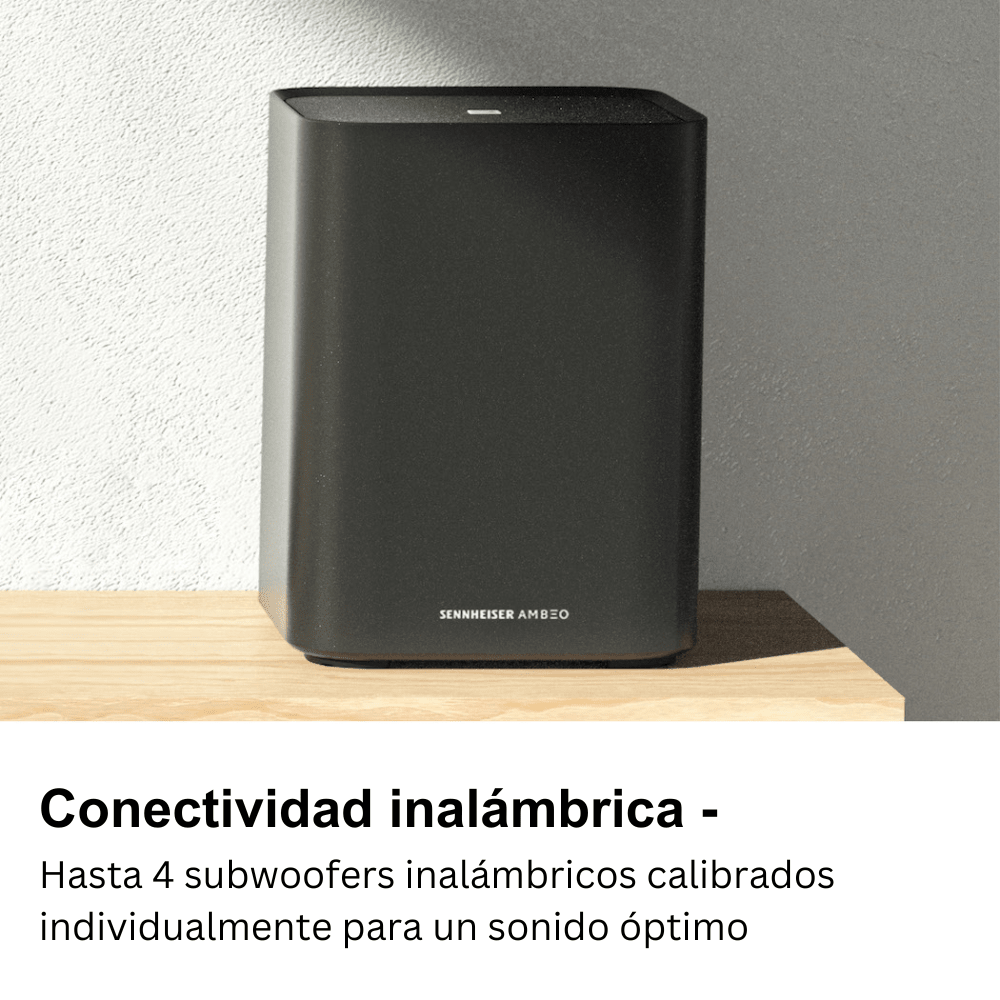 Subwoofer Sennheiser AMBEO 8", 350W, Graves hasta 27Hz, Autocalibración - Imagen 3