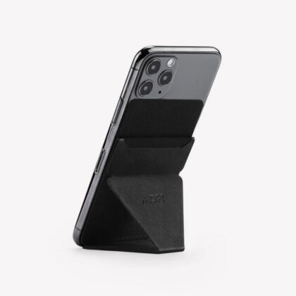Soporte y billetera Moft para teléfono Negro