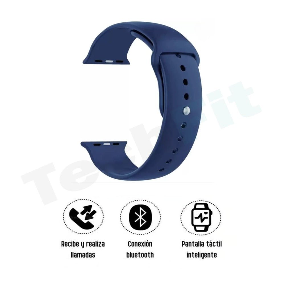 Techfit – Combo: Reloj Inteligente + Audífonos T55 Promax Azul - Imagen 2