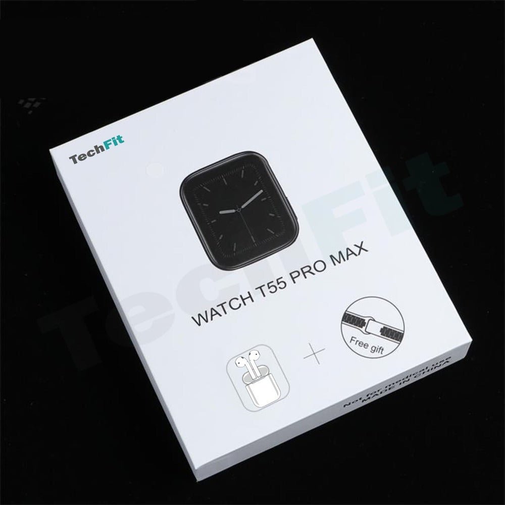 Techfit – Combo: Reloj Inteligente + Audífonos T55 Promax Blanco - Imagen 3