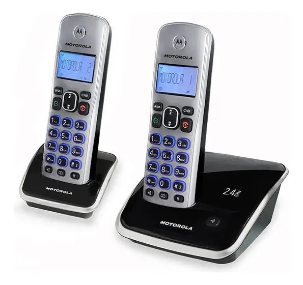 Teléfono Inalámbrico Motorola AURI3520S-2 Silver – Dual con Identificador de Llamadas